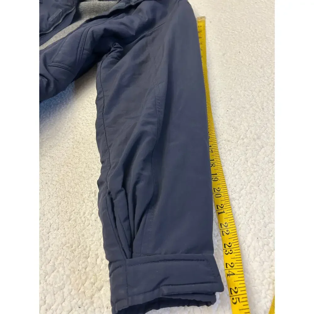 VTG L.L. Bean Coat Men's Blue Winter Hidden Hood Insulated Parka Size M